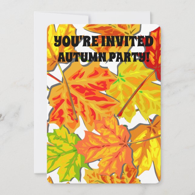 FALL-AUTUMN-AUSSENPARTY-ANRUFE EINLADUNG (Vorderseite)