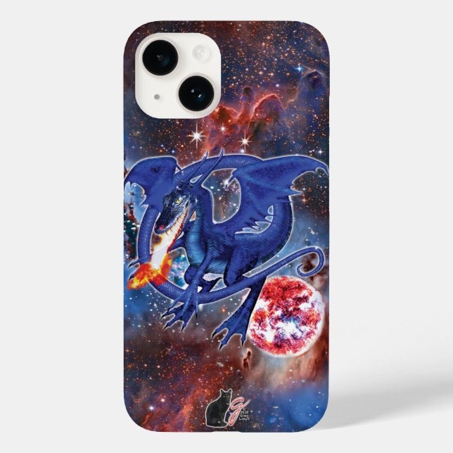 Fall Azurite Cosmic Dragon Case-Mate iPhone Case-Mate iPhone Hülle (Rückseite)