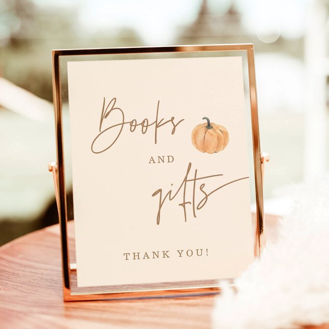 Fall Baby Duschbücher und Geschenke Zeichen, Pumpk Poster (Von Creator hochgeladen)