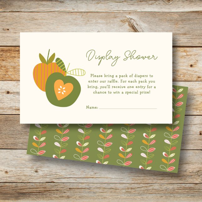 Fall Baby Dusche Apple Theme Display Umschließung Begleitkarte (Von Creator hochgeladen)