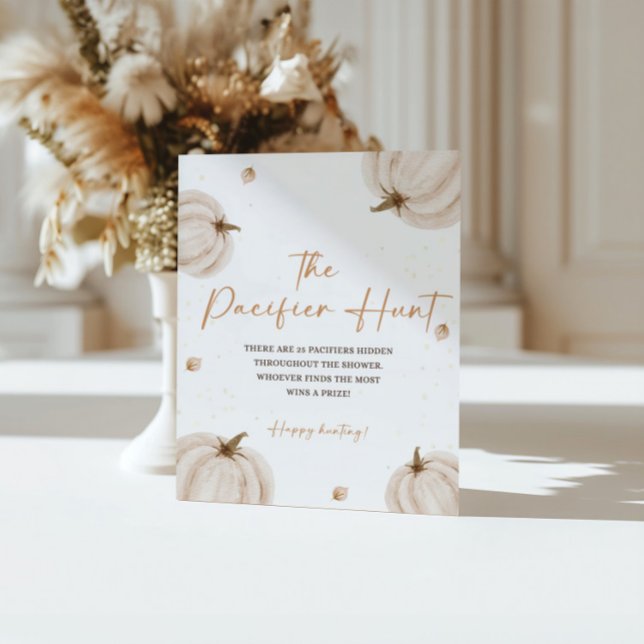 Fall Baby Dusche Der Schnuller Jagd Schild (Von Creator hochgeladen)