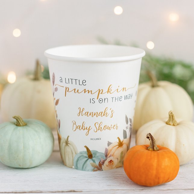 Fall Baby Dusche ein wenig Pumpkin Pappbecher (Von Creator hochgeladen)