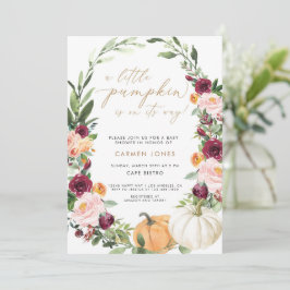 Fall Baby Dusche Einladung, ein kleines Kürbissini Einladung