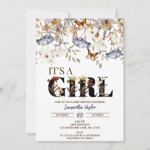 Fall Baby Dusche Einladung, Mädchen Dusche einlade Einladung