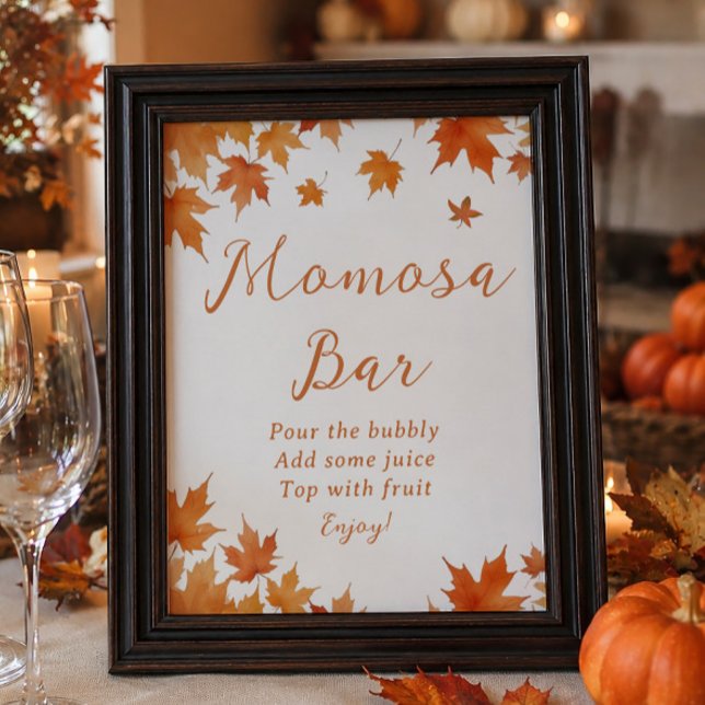 Fall Baby Dusche Momosa Bar Poster (Von Creator hochgeladen)