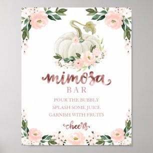 Fall Baby Dusche Pink Gold Mimosa Bar Schild