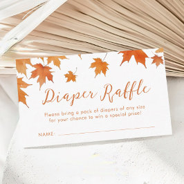 Fall Baby Dusche Windeln Raffle Ticket Begleitkarte