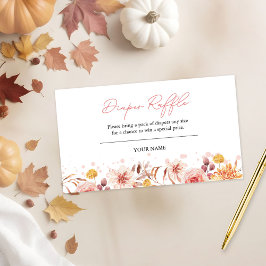 Fall Baby Duwer Diaper Raffle Begleitkarte