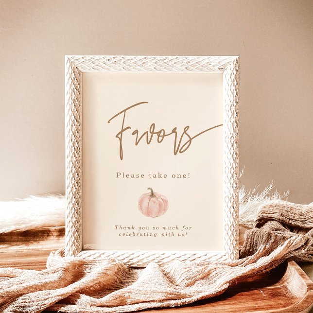 Fall Baby Duwer Favoriten Zeichen, Pumpkin Favors  Poster (Von Creator hochgeladen)