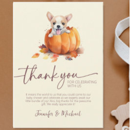 Fall Baby Duwer Pumpkin Flat Danke Karte