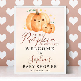 Fall Baby Shower – A Little Pumpkin Is on the way Poster