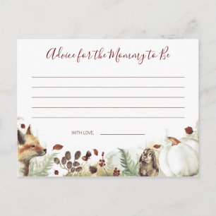 Fall Baby Shower Addon Card Postkarte