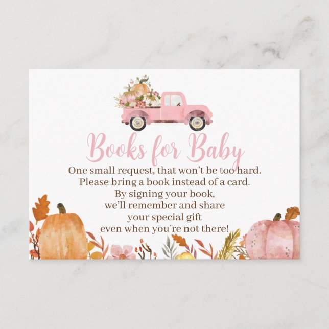 Fall Baby Shower Books for Baby Cards for a Girl Begleitkarte (Vorderseite)