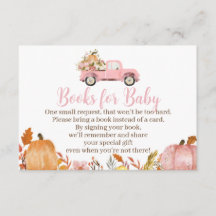 Fall Baby Shower Books for Baby Cards for a Girl
