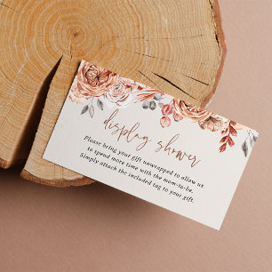 Fall Baby Shower Display Dusche Umschließkarte Begleitkarte