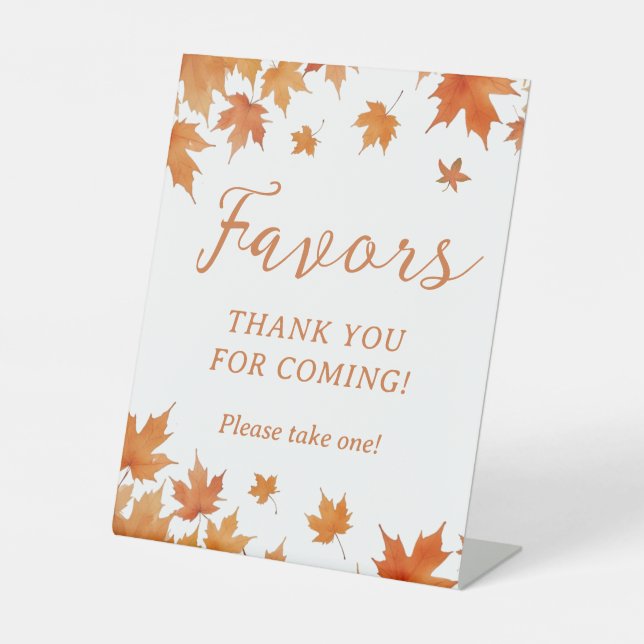 Fall Baby Shower Gevor Sockelschild (Vorderseite)