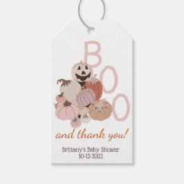 Fall Baby Shower Little Boo Pumpkin Geschenkanhänger
