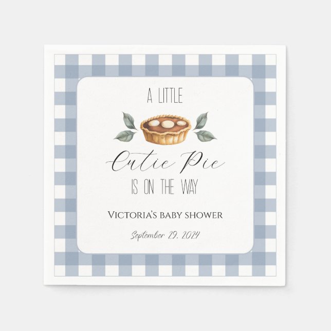Fall Baby Shower Napkins, Little Cutie Pie Napkins Serviette (Vorderseite)