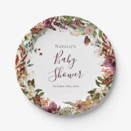 Fall Baby Shower Paper Plate Pappteller