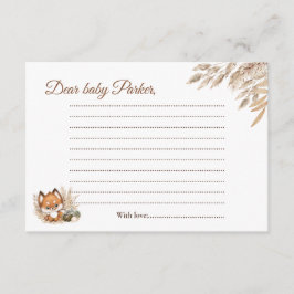 Fall Baby Shower Time Kapselkarte Begleitkarte