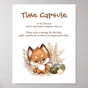 Fall Baby Shower Time Kapselunterschrift Poster