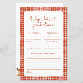 Fall Baby Shower Woodland Picnic Predictions Spiel