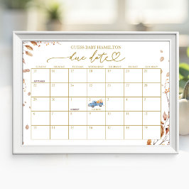 Fall Baby Showterminkalender Poster