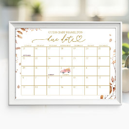 Fall Baby Showterminkalender Poster