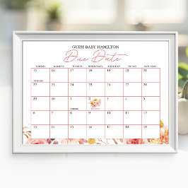 Fall Baby Showterminkalender Poster