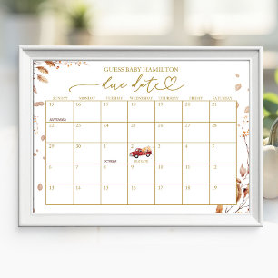 Fall Baby Showterminkalender Poster