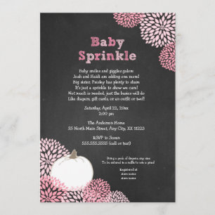 Fall Baby Sprinkle Invites, weißer Kürbis Einladung