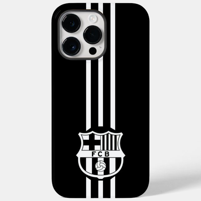 Fall Barcelona Schwarz/Weiß Streifen Case-Mate iPhone Hülle (Rückseite)