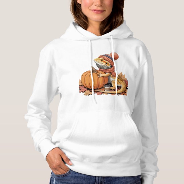 Fall Bartan Dragon mit Pumpkin Art Hoodie (Vorderseite)