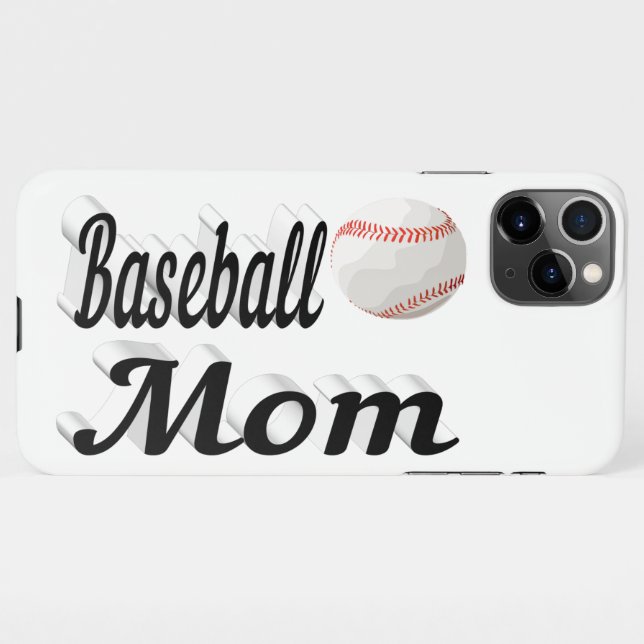 Fall Baseball Mama iPhone Hülle (Rückseite (Horizontal))