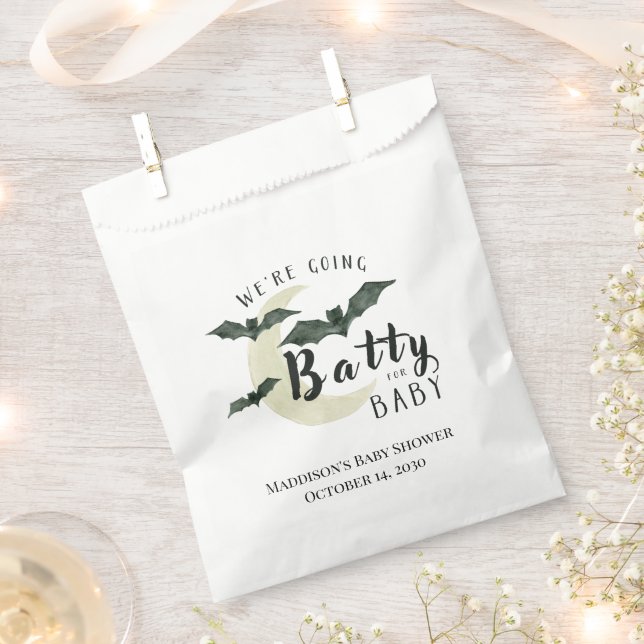 Fall Batty für Baby-Bat Halloween-Babydusche Geschenktütchen (Ausgeschnitten)