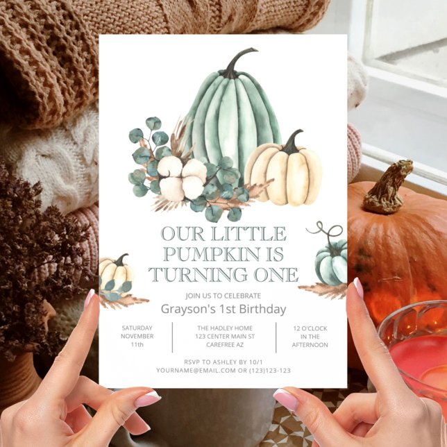 Fall Bauernhof Pumpkin 1. Geburtstag Einladung (Von Creator hochgeladen)
