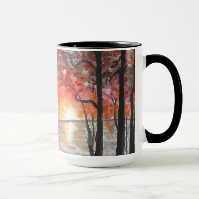 Fall-Bäume große 15 Unze. Kaffee-Tasse Tasse (Rechts)