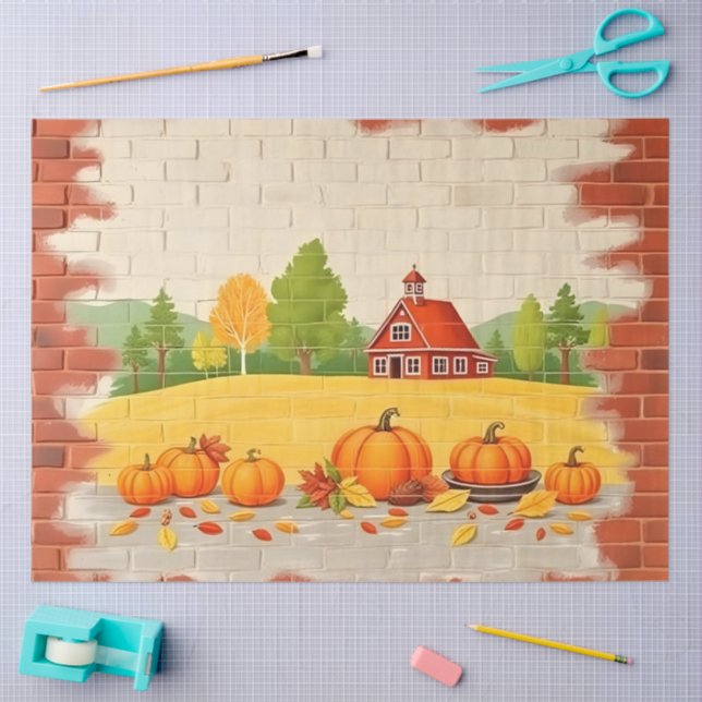 Fall Beautiful Trendy Happy Thanksgiving Seidenpapier (Basteln)