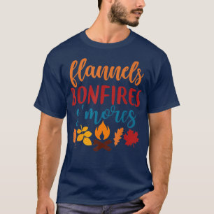 Fall-Bekleidung, Flannels Bonfire's'mos, Herbst T-Shirt