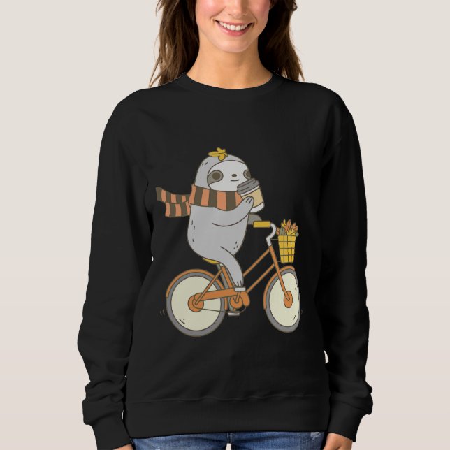Fall Biking Sloth Sweatshirt (Vorderseite)