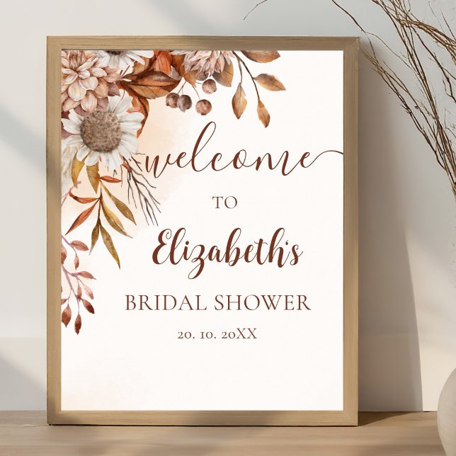 Fall Birdal Shower Boho Style Poster (Von Creator hochgeladen)