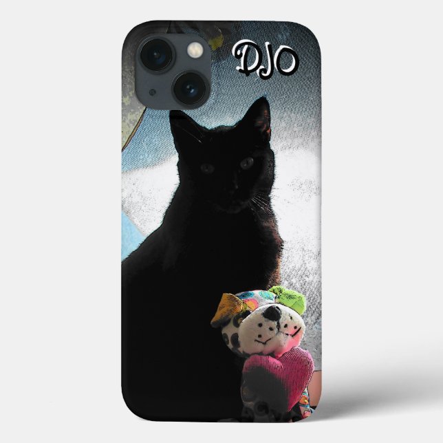 Fall "Black Cat and Stuffed Dog Case-Mate iPhone" iPhone Hülle (Rückseite)