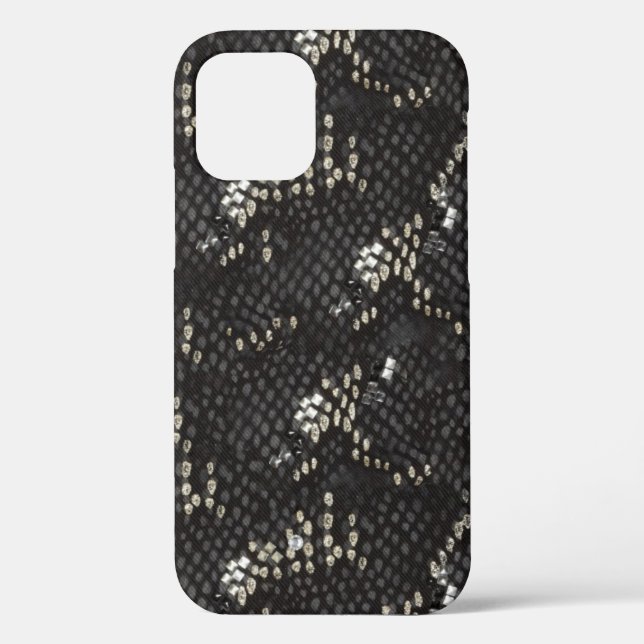 Fall Black Diamond Snake Skin Case-Mate iPhone Hülle (Rückseite)