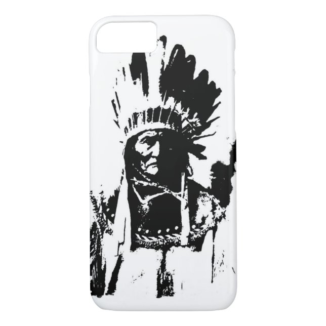 Fall Black & White Geronimo iPhone 7 Case-Mate iPhone Hülle (Rückseite)