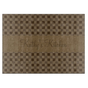 Fall-Blatt-Brown-Quadrate Schneidebrett