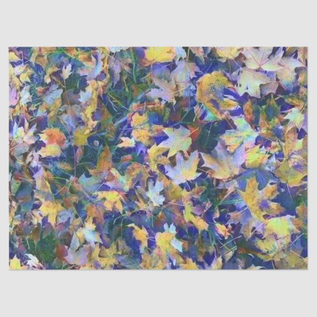 Fall-Blau-Blätter Seidenpapier (Vorderseite)