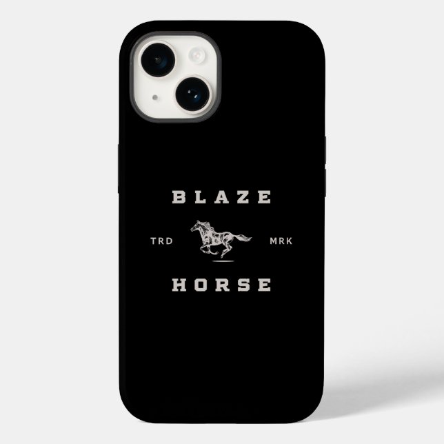 Fall Blaze Horse Dark Label Case-Mate iPhone Case (Rückseite)