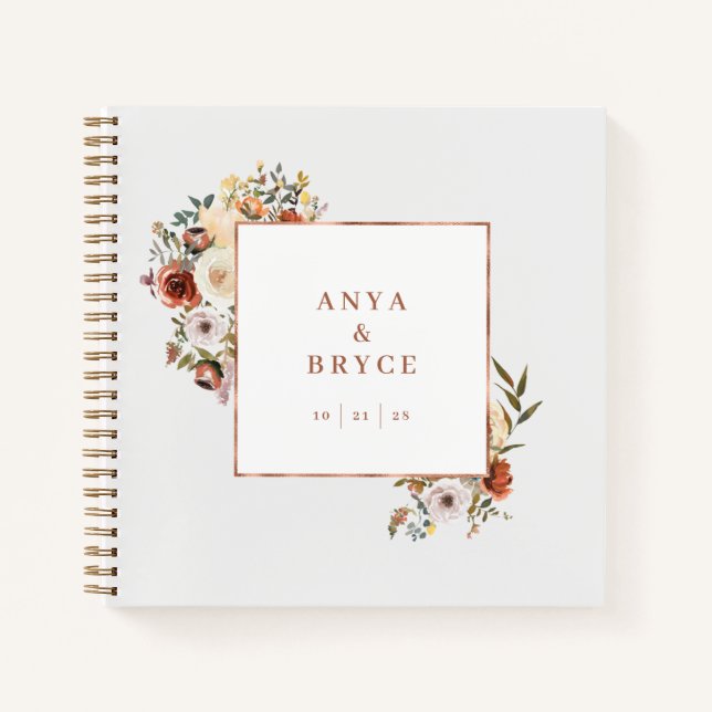 Fall Blooms Foto Gästebuch Wedding Album A200 Notizbuch (Vorderseite)