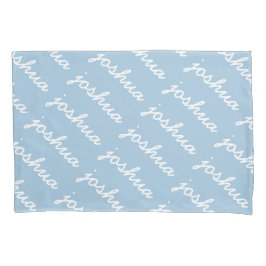 Fall "Blue Cursive Name Pillow" für Ihren Namen hi Kissenbezug