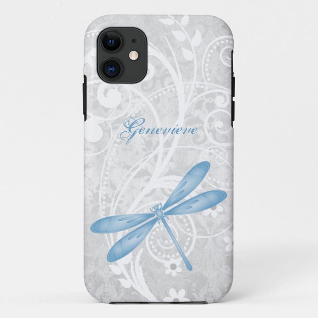 Fall Blue Dragonfly Personalisiert Case-Mate iPhon iPhone Hülle (Rückseite)